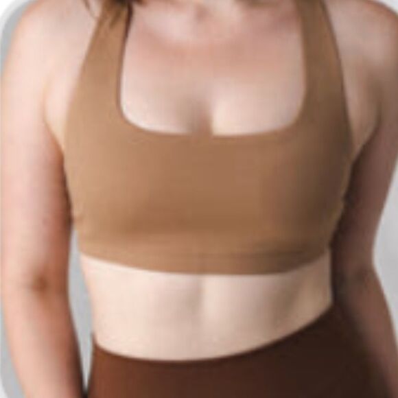 Balance Athletica Vitality Women’s M Core Bra‎ Maple Brown Padded Sports Bra New - Picture 7 of 7